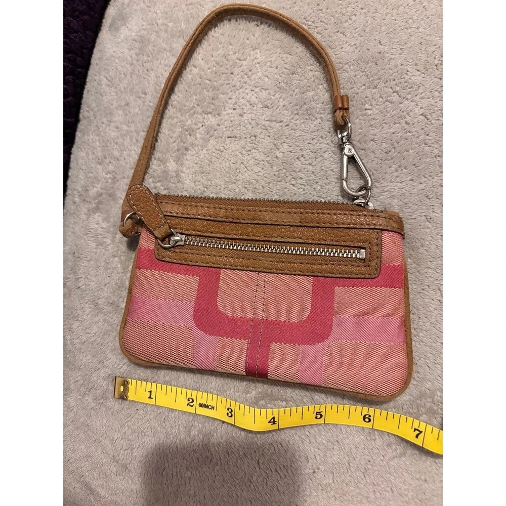 Vintage Y2K Nine West Beige Mini Pouch Wallet - Retro 2000s Coin Purse Clutch